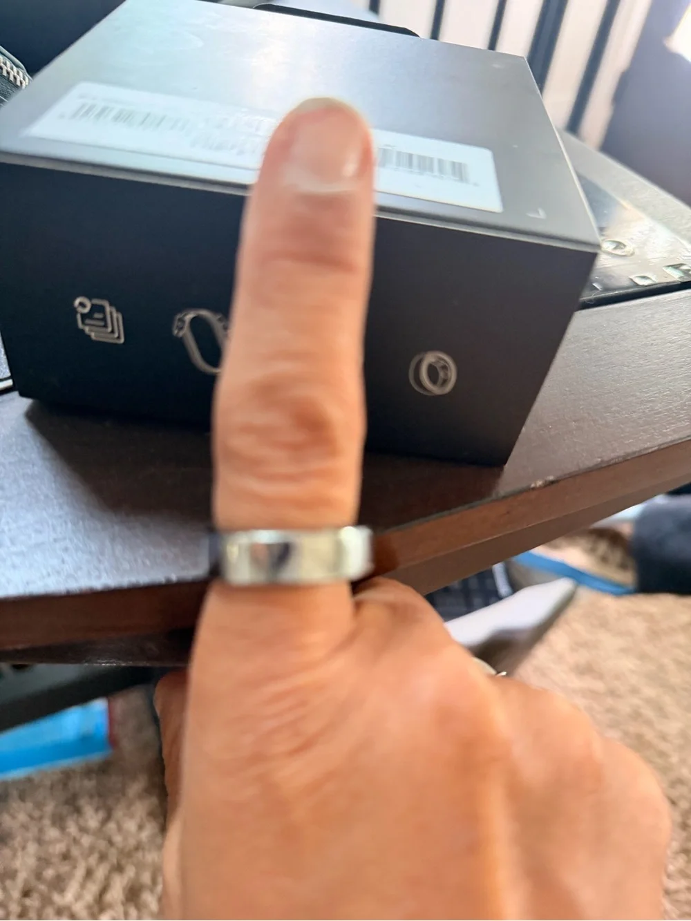 RingConn Gen 2 Air Smart Ring in Silver — Advanced Health & Activity Tracking